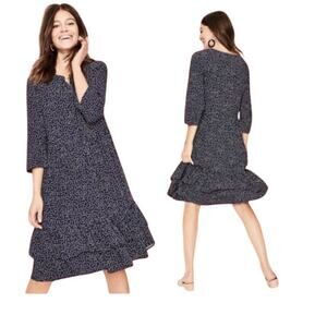 Boden Relaxed Tiered Hem Shirt Dress Size 8P